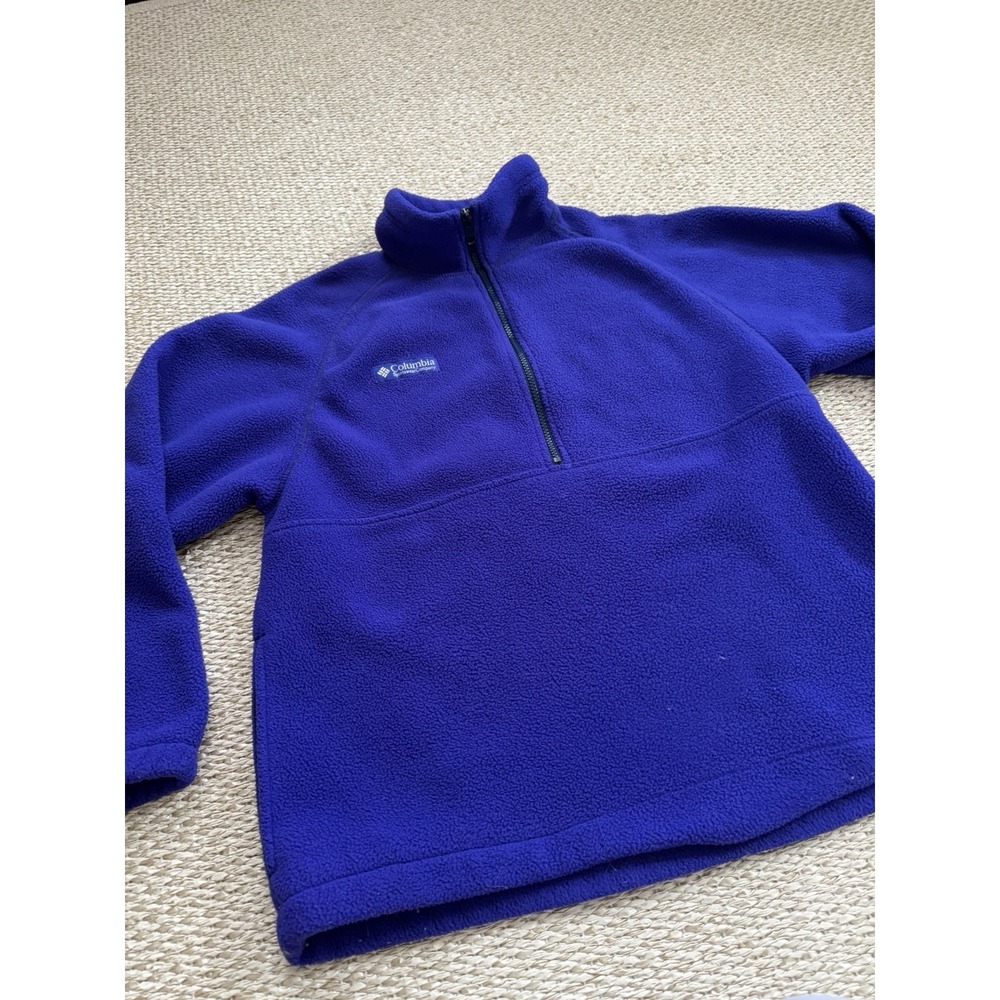 Men's Small Vintage Columbia Fleece 1/4 1/2 zip Pullover Sweatshirt Jacket‎